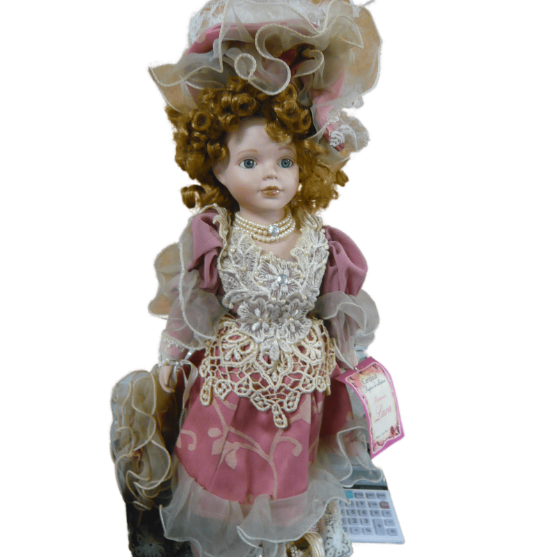 Poupée Melle Mimi 24 Cm – Porcelaine Et Corps Papier Mâché, Création Française