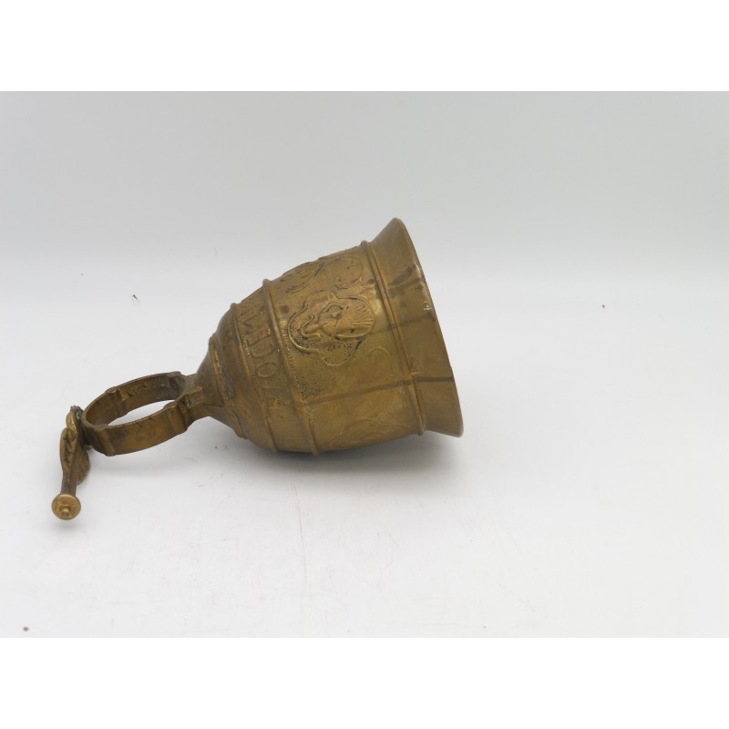 Cloche Vintage En Métal Et Cuir – Bon état, Style Ancien