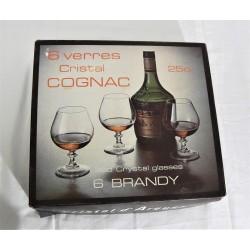 Lot de 12 verres à cognac en cristal d'Arques
