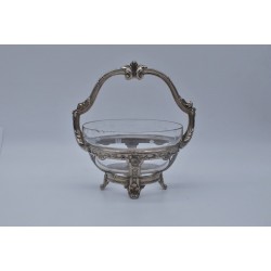Sucrier en verre et métal