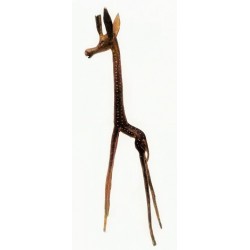 Statuette girafe en bronze