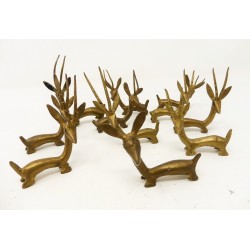 11 porte-couteaux en bronze modèle gazelles pour votre table