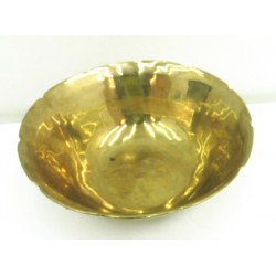 Saladier ou Grand vide-poches en métal doré stylisé, design en forme de pétales