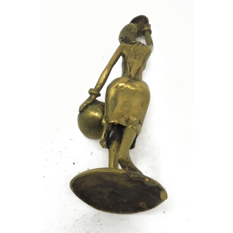 Broche Africaniste En Bronze - Profil De Femme, Début XXe Siècle, Vintage - Occasion