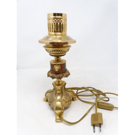 ANCIEN PIED DE Lampe Flambeau De Style Louis XVI En Bronze EUR 40,00